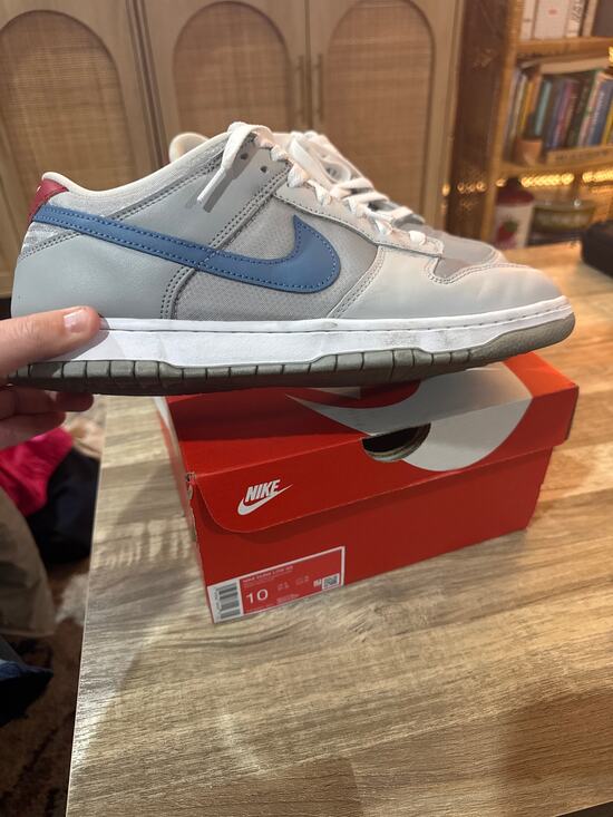 Nike Dunk Low QS Metalic Silver / Agean Storm size 10 2024
